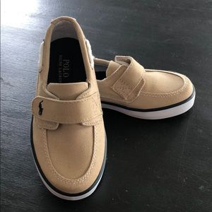 Little boys 8 Polo shoes light brown Khaki
